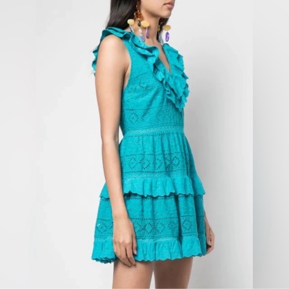 ALICE + OLIVIA Cantara Lace blue  Overlay Dress size 2